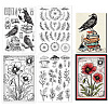 CRASPIRE 4 Sheets 4 Styles PVC Plastic Stamps DIY-CP0008-91A-1