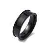 201 Stainless Steel Grooved Finger Ring Settings STAS-WH0027-27D-EB-1
