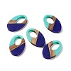 Opaque Resin & Walnut Wood Pendants RESI-M027-02A-4