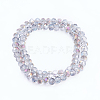 Electroplate Glass Faceted Rondelle Beads Strands EGLA-D020-8x5mm-18-3