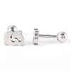 201 Stainless Steel Barbell Cartilage Earrings EJEW-R147-02-4