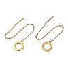 Golden 304 Stainless Steel Dangle Stud Earrings EJEW-F333-01G-2