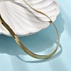 Brass Flat Snake Chain Necklaces for Women NJEW-U035-04G-2