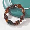 Natural Agate BeadStretch Bracelets G-P570-01L-3