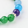 Natural Agate Beads Stretch Bracelets BJEW-E285-A05-2