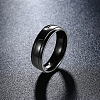 Simple Design Men's 316 Titanium Steel Wide Band Rings RJEW-BB15751-10-6