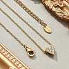 304 Stainless Steel Crystal Rhinestone Pendant Cable Chain Necklaces for Women LS-NJEW-C062-01A-G-2