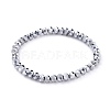 Electroplate Glass Beads Stretch Bracelets Sets BJEW-JB04652-01-5