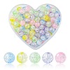 100Pcs 5 Colors Transparent Crackle Acrylic Beads CACR-FS0001-02-1