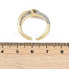 Brass Micro Pave Cubic Zirconia Adjustable Cuff Rings for Women RJEW-C140-13G-5