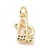 Brass Micro Pave Cubic Zirconia Charms KK-C012-17G-2