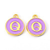 Golden Plated Alloy Enamel Charms ENAM-S118-10Q-1