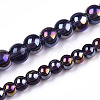 Electroplate Transparent Glass Beads Strands GLAA-T032-T8mm-AB03-4