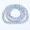 Electroplate Transparent Glass Beads Strands EGLA-A034-T6mm-Y05-2