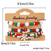 Christmas Acrylic Bead Stretch Bracelets Sets IC6084-1-1