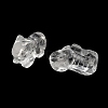 Natural Quartz Crystal Carved Half Hole Beads G-K367-02F-2