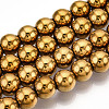 Non-Magnetic Synthetic Hematite Beads Strands X-G-S096-8mm-2-1