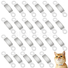24Pcs Silicone & 201 Stainless Steel Curved Rectangle Connector Charms STAS-BC0004-12A-1