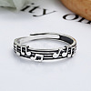 Musical Note 925 Sterling Silver Adjustable Rings FS-WG761CA-01-2
