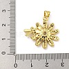 Rack Plating Brass Micro Pave Cubic Zirconia Pendants KK-G513-35G-3