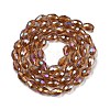 Transparent Electroplate Glass Beads Strands EGLA-N013-T6mm-B16-2