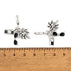 Rack Plating Alloy Crystal Rhinestone European Dangle Charms FIND-C055-29P-3