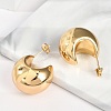 Ion Plating(IP) 304 Stainless Steel Moon Stud Earrings for Women EJEW-R002-01G-2