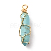 Natural Mixed Gemstone Wire Wrapped Pendants PALLOY-JF00522-2