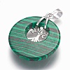 Synthetic Malachite Pendants G-F573-C01-4
