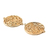 Brass Micro Pave Colorful Cubic Zirconia Hollow Connector Charms KK-K351-58D-G-2