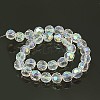 13 inch Handmade Glass Faceted Round Beads GF10mmC28-AB-2