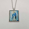 Square pendant DIY necklace pendant geometric jewelry accessories alloy gold-plated pendant WR8574-1-1