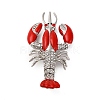 Zinc Alloy Crystal Rhinestone Enamel Brooch JEWB-U010-02P-03-1