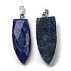 Natural Lapis Lazuli Pointed Pendants G-M405-07P-01-1