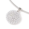 Brass with ABS Imitation Pearl Charm Necklace BJEW-Q350-05D-P-2