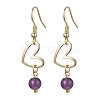Natural Mixed Gemstone Dangle Earrings EJEW-JE05658-4