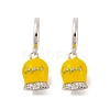 Bell Brass & Enamel Hoop Earrings for Women EJEW-U015-25P-2