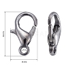 Black Tone Zinc Alloy Lobster Claw Clasps X-E102-B-4