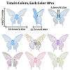 40pcs 5 colors UV Plating Rainbow Iridescent Transparent Acrylic Beads OACR-SC0001-19-2