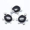Natural Obsidian Pendant G-G759-B16-1
