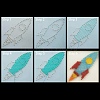 Rocket Pattern DIY String Arts Kit Set DIY-F070-04-6