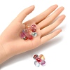 20Pcs 5 Colors Two Tone Transparent Spray Painted Glass Charms GLAA-YW0001-92-4