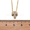 304 Stainless Steel Crystal Rhinestone Pendant Cable Chain Necklaces for Women LS-NJEW-C062-01D-G-5