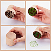 Olycraft 3Pcs 3 Styles Round Wooden Traditional Chinese Moon Cake Stamps AJEW-OC0004-19B-4
