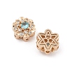 Rack Plating Brass Micro Pave Cubic Zirconia Beads KK-F879-03G-01-2
