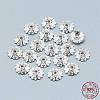 925 Sterling Silver Bead Caps STER-T002-87S-3