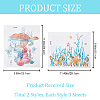 CREATCABIN 6 Sheets 2 Styles Ocean Theme PVC Self Adhesive Decorative Stickers DIY-CN0002-95-2