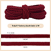 14M 7 Style Polyester Centipede Braided Lace Ribbon OCOR-PH0005-46-2
