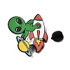 Alien on Rocket Enamel Pins JEWB-D310-01EB-03-3