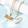 304 Stainless Steel Pendant Cable Chain Necklaces for Men Women NJEW-K308-03B-G-3